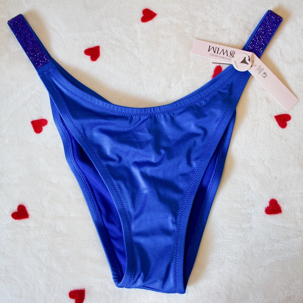 NWT - Victoria’s Secret Shine Strap Brazilian Bikini Bottom - XL